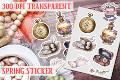 Spring sticker Cute vintage flowers Love PNG Funny Product Image 1