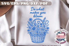 Flowers Hand drawn Quote Vintage SVG Motivational Daisy Product Image 1