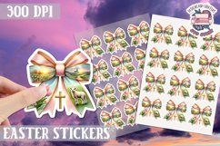 Easter Bow sticker Cute Coquette Love PNG Funny Bows Product Image 1