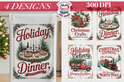 Christmas Vintage Quote Clipart PNG Sublimation 4 Design Product Image 1