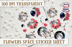 Flowers Spice sticker sheet Planets Scrapbook PNG Stars Product Image 1