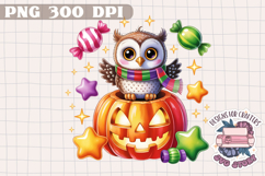 Cute Halloween Animal Autumn Sublimation design Fall KIds Product Image 1