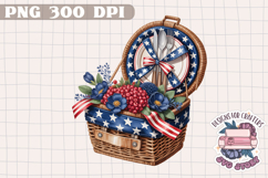 4th of July PNG Sublimation Strawberry berries Patriotic Product Image 1