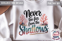 Summer Beach Sea Quote Watercolor Sublimation PNG Product Image 1
