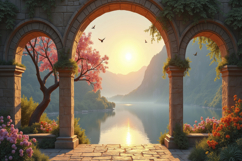 Serene Landscape Background Wallpaper Product Image 1