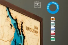 Livingston Lake PDF, AI, SVG - Wood Multilayer Laser Cut Des Product Image 5