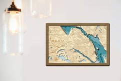 Halifax Bathymetry 3D laser cut map Product Image 2