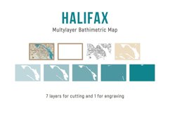 Halifax Bathymetry 3D laser cut map Product Image 3