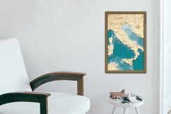 Italy 3d Map - Wood Multilayer Laser Cut files Product Image 4