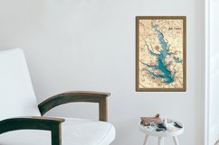 Lake Conroe Wood Map 3d map Svg file for lasers Product Image 4