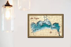 Lake Poygan Cutting Files. 3D Laser Cut Map, Wooden art Product Image 2