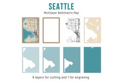 Seattle 3d Map - Wood Multilayer Laser Cut files Product Image 3