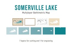 3D lasercut map of Somerville Lake with multiple layers Product Image 3