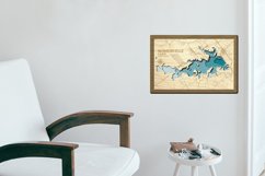 3D lasercut map of Somerville Lake with multiple layers Product Image 4