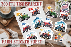 Farm sticker sheet Harvest Scrapbook PNG Vegetables Cozy Product Image 1