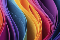 Colorful Paper Waves Background Wallpaper Product Image 1