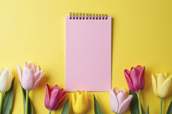 Spiral Notepad with Flowers Background Wallpaper Product Image 1