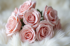 Bouquet of Pink Roses Background Wallpaper Product Image 1