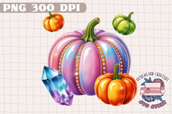 Autumn Pumpkin Sublimation design Fall Decorative Color PNG Product Image 1