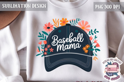 Baseball mom Sublimation design Quote Coquette Bow Sport Product Image 1