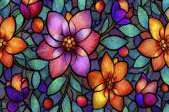 Colorful Floral Pattern Background Product Image 1