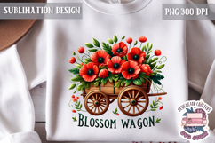 Spring Flower Poppy Sublimation Design PNG Garden Quote Product Image 1