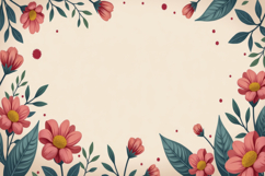 Floral Frame Border Background Product Image 1