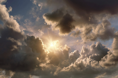 Sun Shine With Clouds Background Product Image 1