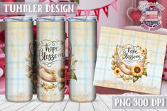 Sublimation Tumbler WRAP Vintage Quote Farm Sunflowers Product Image 1