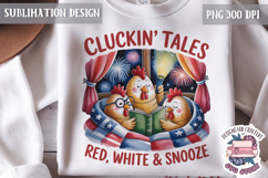 4th of July PNG Sublimation Chicken USA Patriotic Cluck Product Image 1