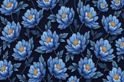 Blue Floral Pattern Background Product Image 1