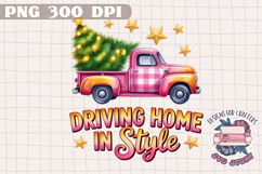 Christmas Quote Sublimation design Winter Pink Buffalo Plaid Product Image 1
