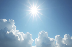 Blue Sky With Sunbeams Background Product Image 1
