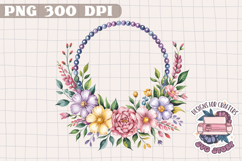 Sweet pea and wildflower Floral Clipart Sublimation Design Product Image 1