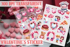 Love sticker Sheet Valentine Day Lovers Funny Heart PNG Product Image 1