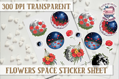 Flowers Spice sticker sheet Planets Scrapbook PNG Stars Product Image 1