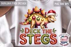 Christmas Dinosaur Funny Quote Sublimation design Tshirt Product Image 1