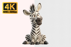Smiling Zebra Transparent PNG Product Image 1