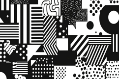 Black and White Shapes Background Wallpaper Product Image 1