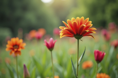 Orange Gerbera Daisies Background Wallpaper Product Image 1