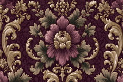 Baroque Floral Pattern Background Wallpaper Product Image 1