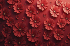 Numerous Red Flowers Background Wallpaper Product Image 1