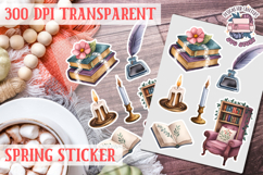 Spring sticker Cute vintage flowers Love PNG Funny Product Image 1