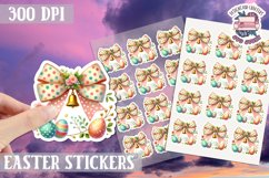 Easter Bow sticker Cute Coquette Love PNG Funny Bows Product Image 1