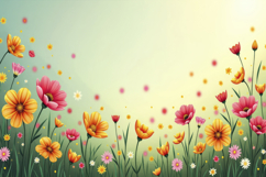 Vibrant Floral Background Wallpaper Product Image 1