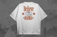 Believe And Achieve Typography Streetwear T-shirt Design Product Image 1