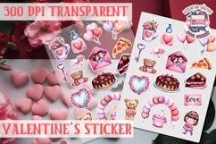 Love sticker Sheet Valentine Day Lovers Funny Heart PNG Product Image 1