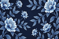 Blue Floral Pattern Background Product Image 1