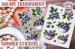 Summer sticker sheet Beach Scrapbook PNG Flowers Vibe Product Image 1