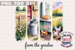 Summer Farm Brushstrokes PNG Sublimation Rustic Country Product Image 1